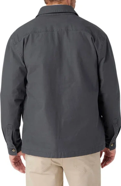 Fair Harbor Montauk Stretch Cotton Twill Shirt Jacket In Black