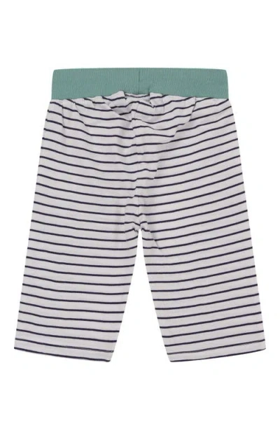 Lilly + Sid Organic Cotton Tiger And Stripe Shorts In Multi