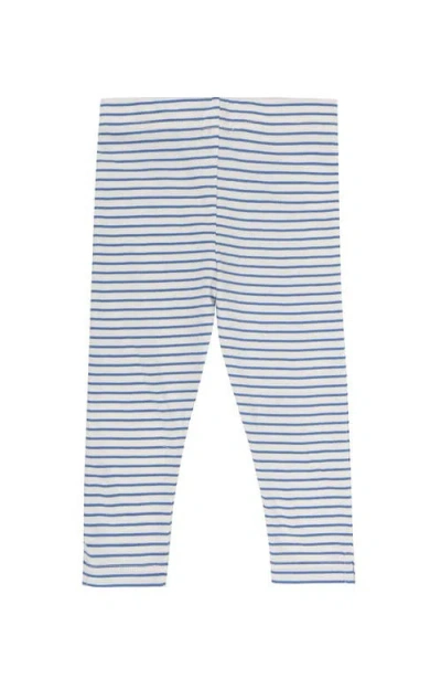 Lilly + Sid Organic Cotton Stripe Print Leggings In Multi