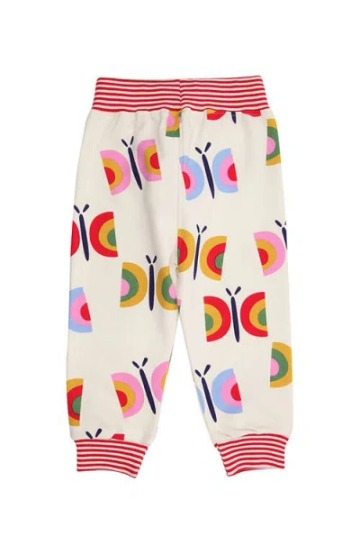Lilly + Sid Organic Cotton Butterfly Print Joggers In Multi