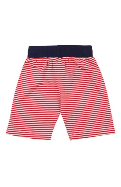 Lilly + Sid Organic Cotton Happy Ice Cream And Stripe Print Short In Multi