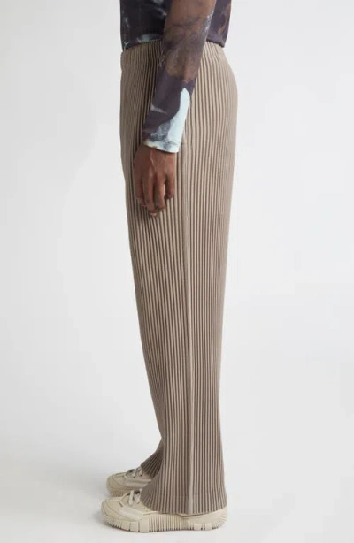 Issey Miyake Homme Plissé  Monthly Colors September Pleated Pants In Brown