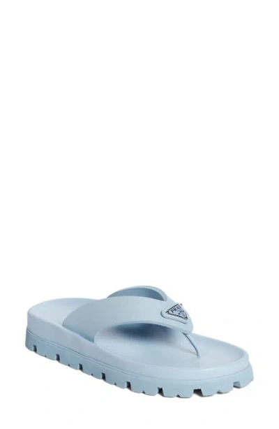 Prada Thong Sandals In Blue