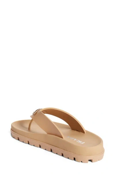 Prada Women's Rubber Thong Sandals In Neutral