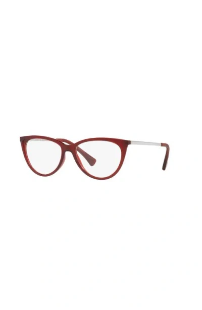 Lenscrafters 53mm Cat Eye Optical Glasses In Burgundy