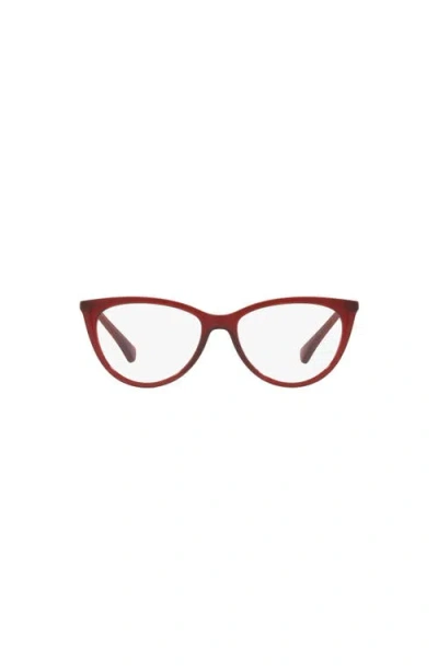 Lenscrafters 53mm Cat Eye Optical Glasses In Burgundy
