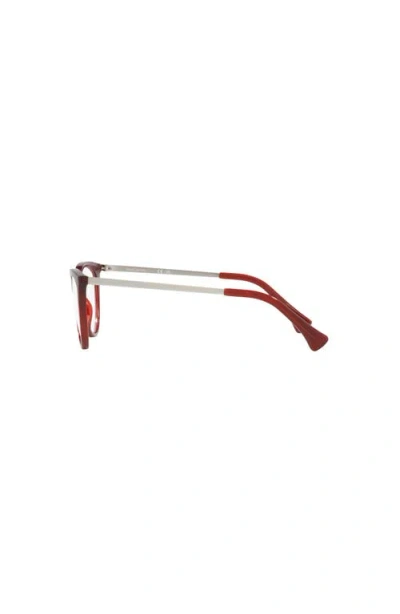 Lenscrafters 53mm Cat Eye Optical Glasses In Burgundy