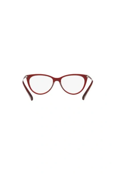 Lenscrafters 53mm Cat Eye Optical Glasses In Burgundy