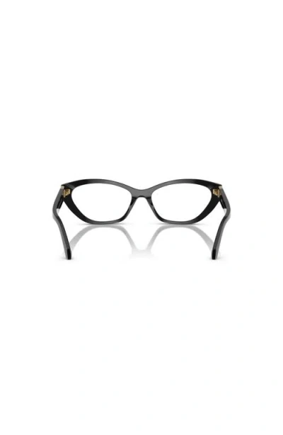 Versace 55mm Cat Eye Optical Glasses In Black