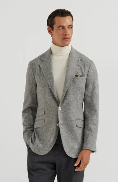 Brunello Cucinelli Deconstructed Cavallo Blazer In Gray