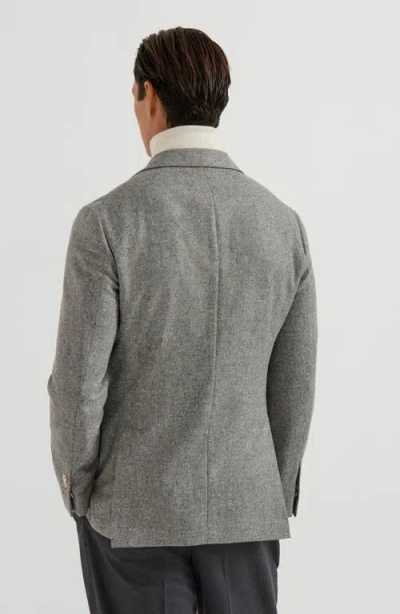 Brunello Cucinelli Deconstructed Cavallo Blazer In Gray