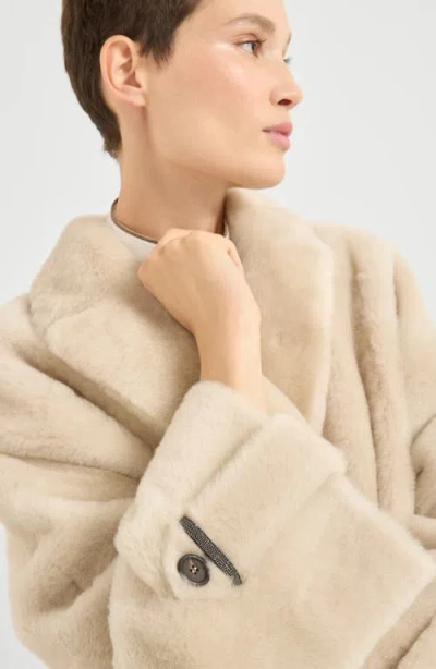 Brunello Cucinelli Shearling Reversible Outerwear In Neutral