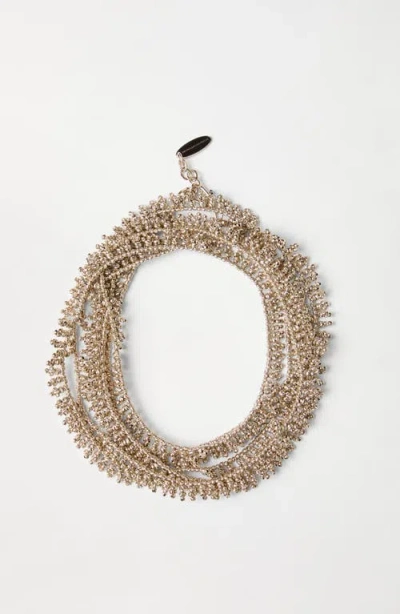 Brunello Cucinelli Knotted Silver Bracelet In Gold