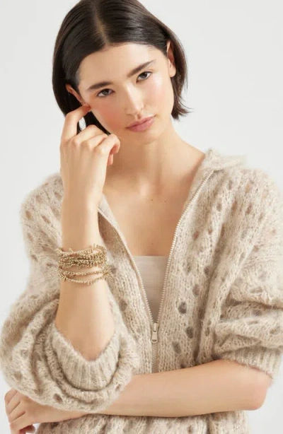 Brunello Cucinelli Knotted Silver Bracelet In Gold