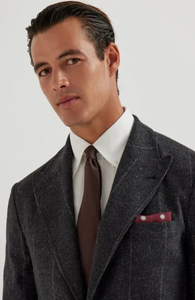 Brunello Cucinelli Silk Twill Tie In Brown