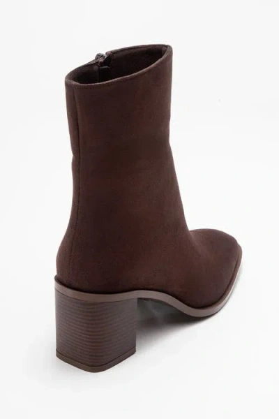 Prologue Shoes Chara Block Heel Ankle Boot In Brown