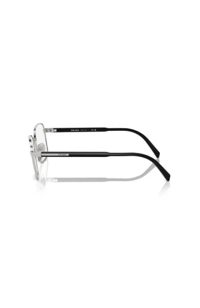 Prada 51mm Rectangle Optical Glasses In Black
