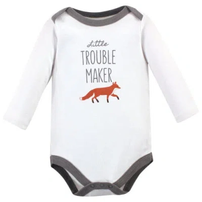 Hudson Baby Cotton Long-sleeve Bodysuit 3pk In Multi