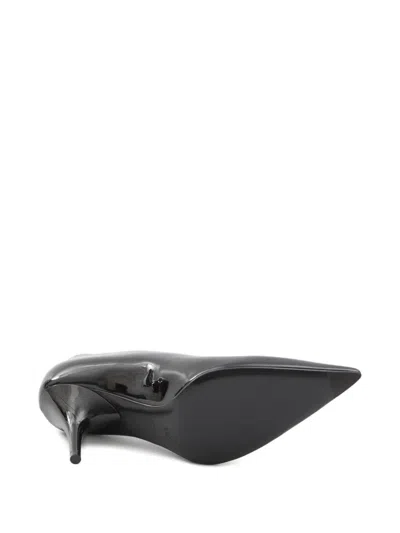 Gucci Musa Vernic Patent Leather Anklet Pumps In Animal Print