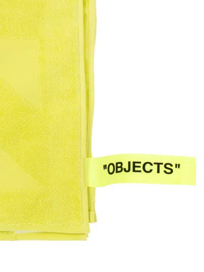 Off-white Chevron Objects Beach Towel In Yellow