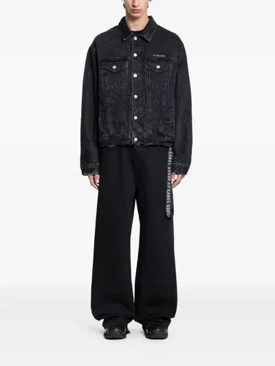 44 Label Group Simulation Buttoned Denim Jacket In Blue