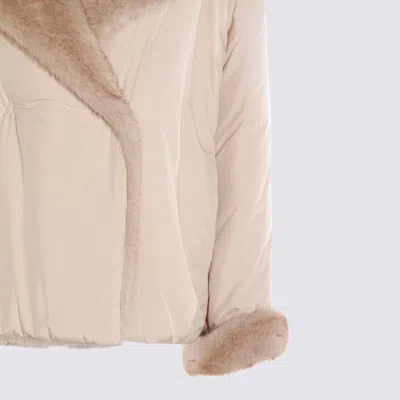 Antonelli Beige Gin Down Jacket In Brown