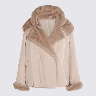 Antonelli Beige Gin Down Jacket In Brown