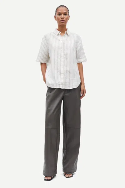 Samsoe & Samsoe Samsoe Samsoe Loose Fit Grey Trousers With Elongated Leg In Gray