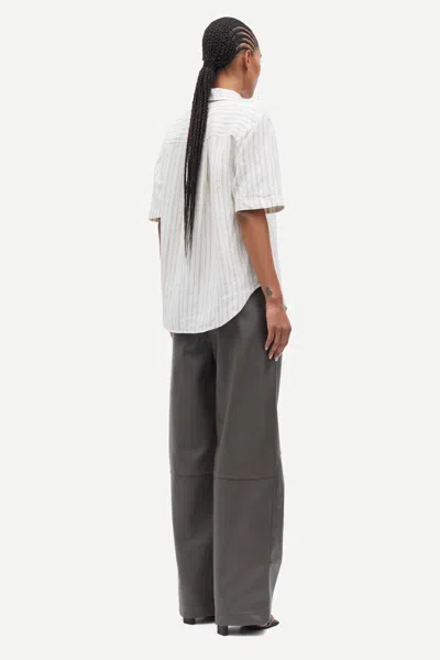 Samsoe & Samsoe Samsoe Samsoe Loose Fit Grey Trousers With Elongated Leg In Gray
