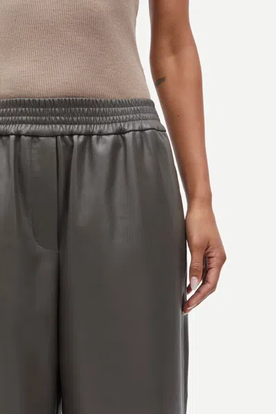 Samsoe & Samsoe Samsoe Samsoe Loose Fit Grey Trousers With Elongated Leg In Gray