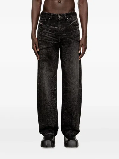 Diesel 1980 Five-pocket Trousers Featuring Belt Loops In Black