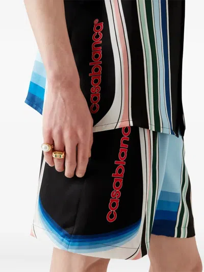 Casablanca Graphic Mountain Shorts In Multi