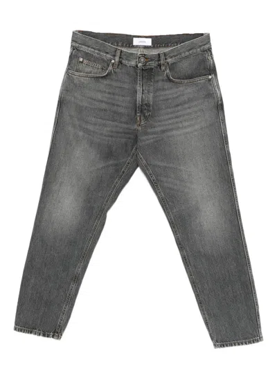 Lardini Whiskering-effect Jeans In Gray