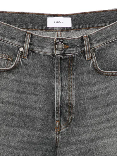 Lardini Whiskering-effect Jeans In Gray