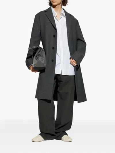 Dries Van Noten Mens Dark Grey Pennine Wide-leg Cotton Trousers In Black