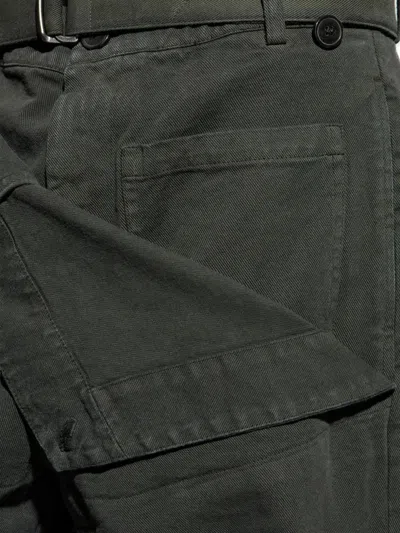 Dries Van Noten Mens Dark Grey Pennine Wide-leg Cotton Trousers In Black