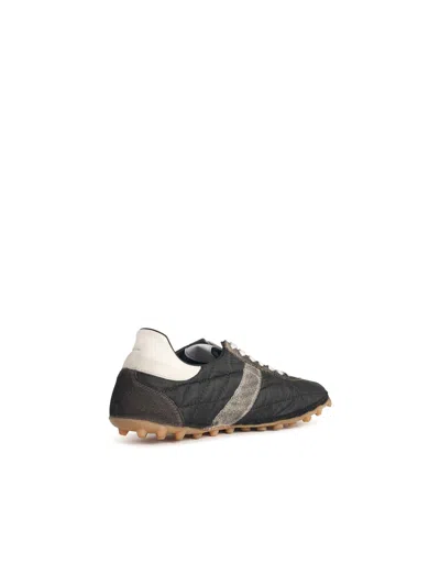 Maison Margiela Sneakers Sprinters In Suede And Leather With Vintage Finish In Black