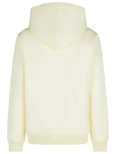 Lanvin Cotton Hooded Sweatshirt Kangaroo Pocket In Neutral