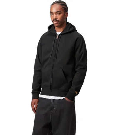 Carhartt Embroidered-logo Cotton-blend Jacket In Black