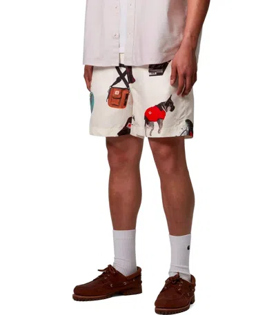 Carhartt Wip Slater Jacob Rochester Wax Swim Trunks In White