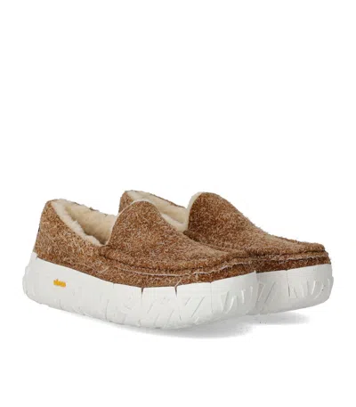 Ugg Mens Tan Ascot Vibram Wrap Tech Suede Loafers Eur 43 / 9 Uk In Brown
