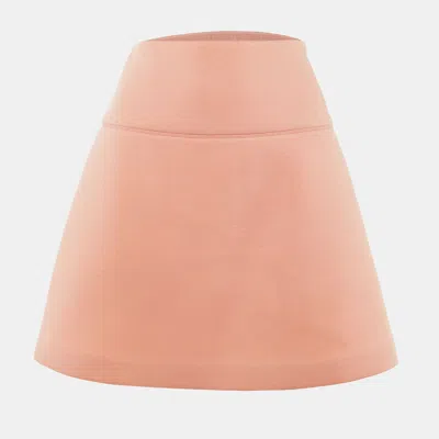 Pre-owned Red Valentino Coral Pink Jersey A-line Mini Skirt M