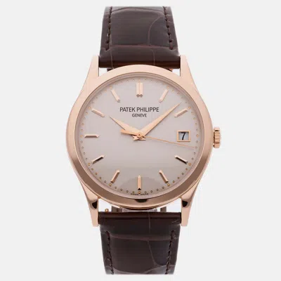 Pre-owned Patek Philippe Calatrava 5296r-010 Automatic Men's Watch 38 Mm In White