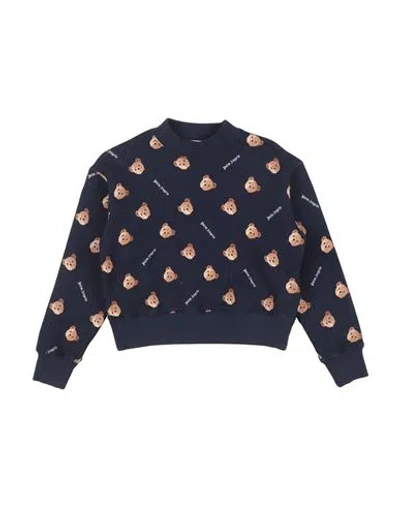 Palm Angels Toddler Boy Sweatshirt Midnight Blue Size 4 Cotton, Elastane In Black