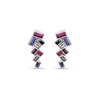 Unode50 Euphoria Multicolor Crystal Earrings In Multi
