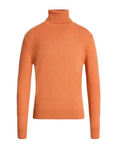 Aragona Man Turtleneck Orange Size 42 Cashmere In Orange