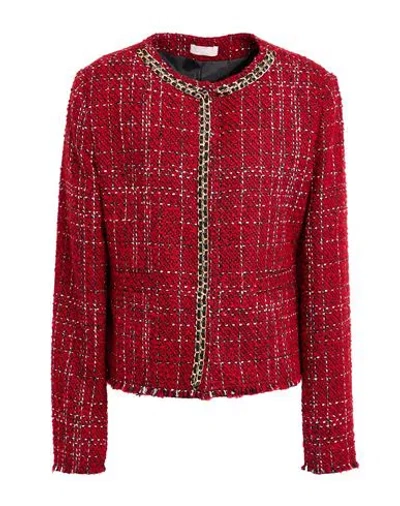 Liu •jo Woman Jacket Red Size 10 Synthetic Fibers, Wool In Red