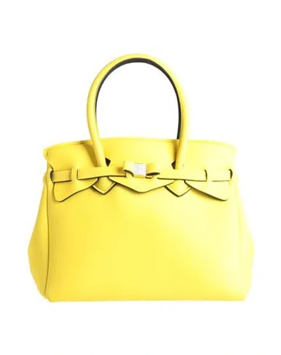 Save My Bag Woman Handbag Pastel Yellow Size - Peek (polyether - Ether - Ketone), Polyamide, Elastan In Yellow
