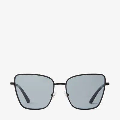 Jimmy Choo Orli Matte Black Square Sunglasses E3001 Matte Black One Size In Black