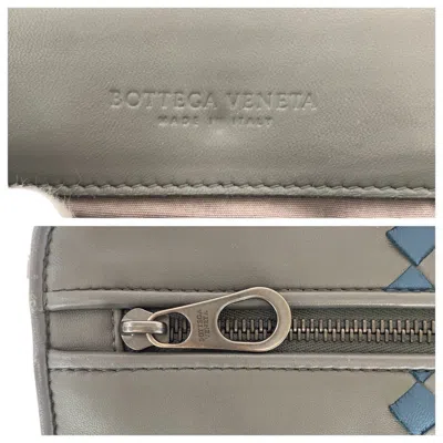 Pre-owned Bottega Veneta Gray Intrecciato Clutch Bag ()